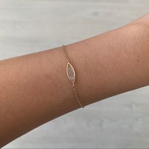 LALI Jewels 14K Solid Rose Gold Diamond Bracelet